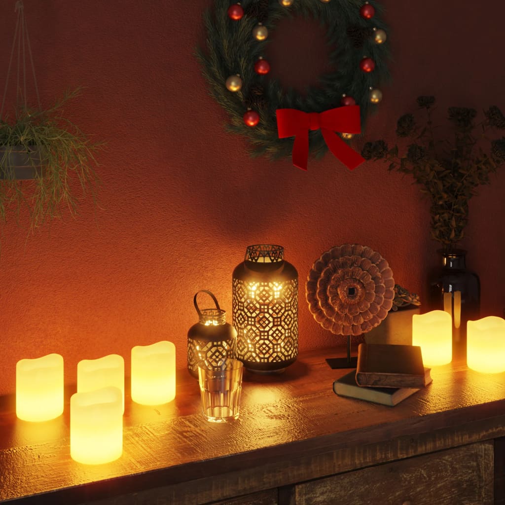 Candele LED Colorama de Noël set di 8 candele scaldavivande bianco
