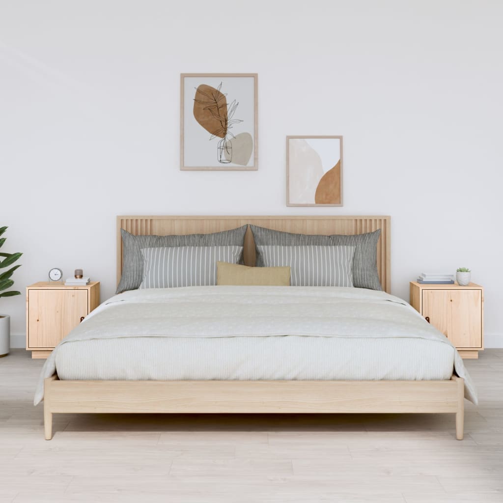 Comodini 2 pezzi 40x34x45 cm in legno massello di pino – SHABANI Home &  Living